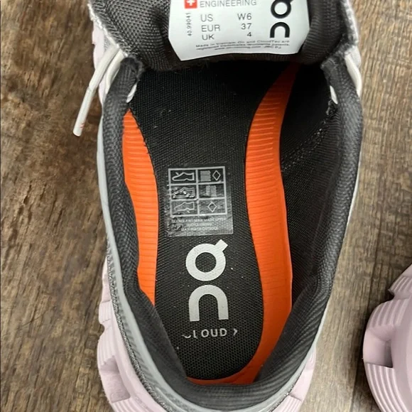 On Running Women's Athletic Shoes - Gray and Orange - Picture 8 of 8